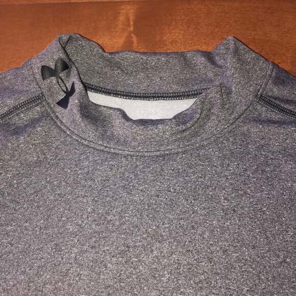 Under Armour Men's ColdGear® Armour Fitted Mock Long Sleeve charcoal size XL - Picture 4 of 9